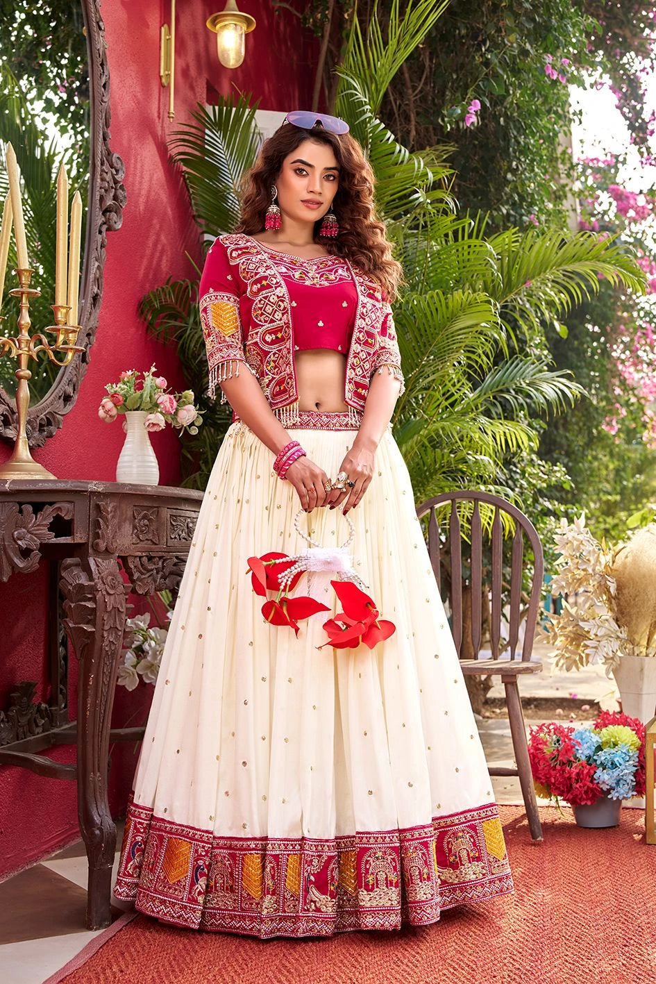 Shree Ram Creation New Festival Lehenga Choli with Embroidered Koti Set
