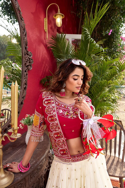Shree Ram Creation New Festival Lehenga Choli with Embroidered Koti Set