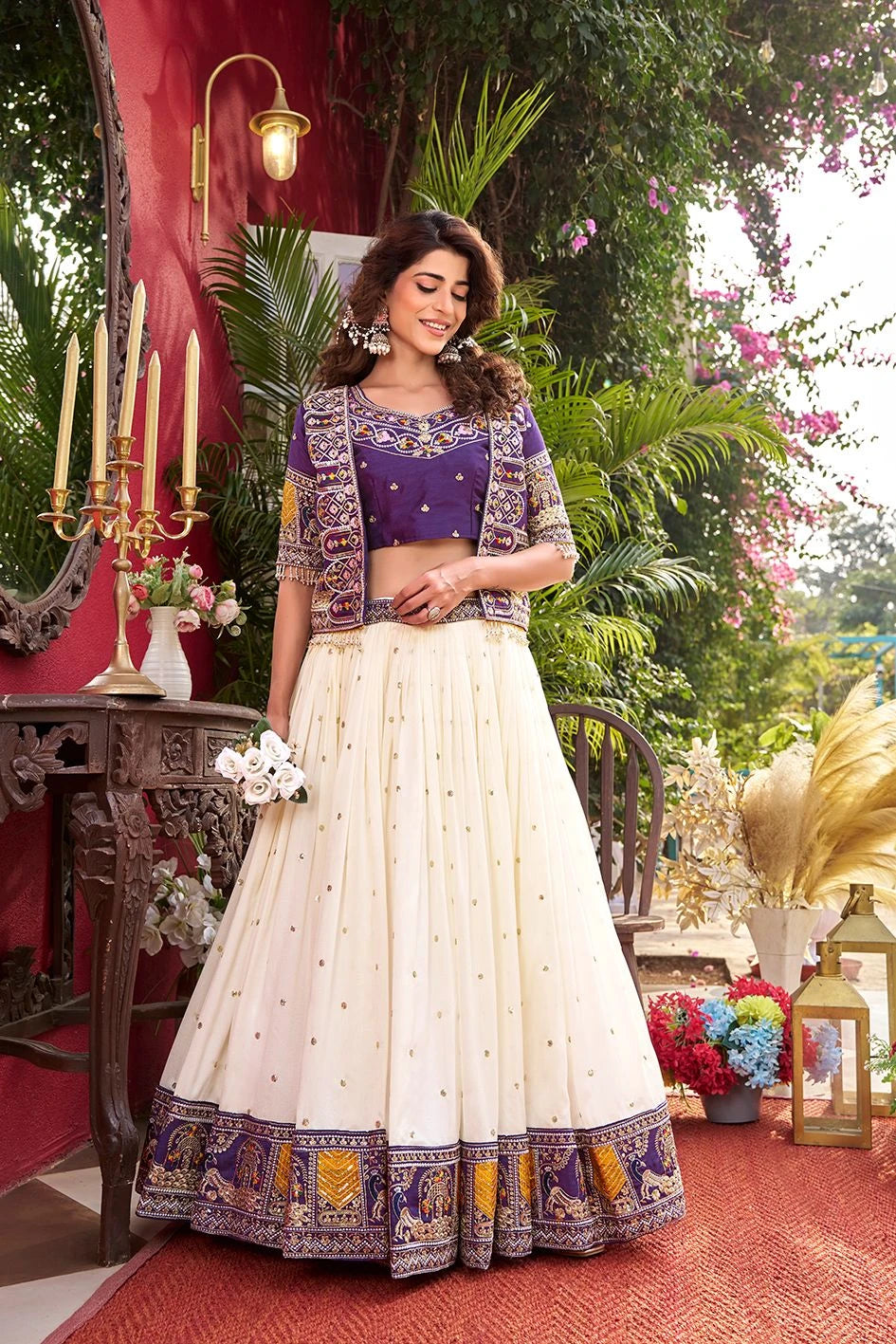Shree Ram Creation New Festival Lehenga Choli with Embroidered Koti Set