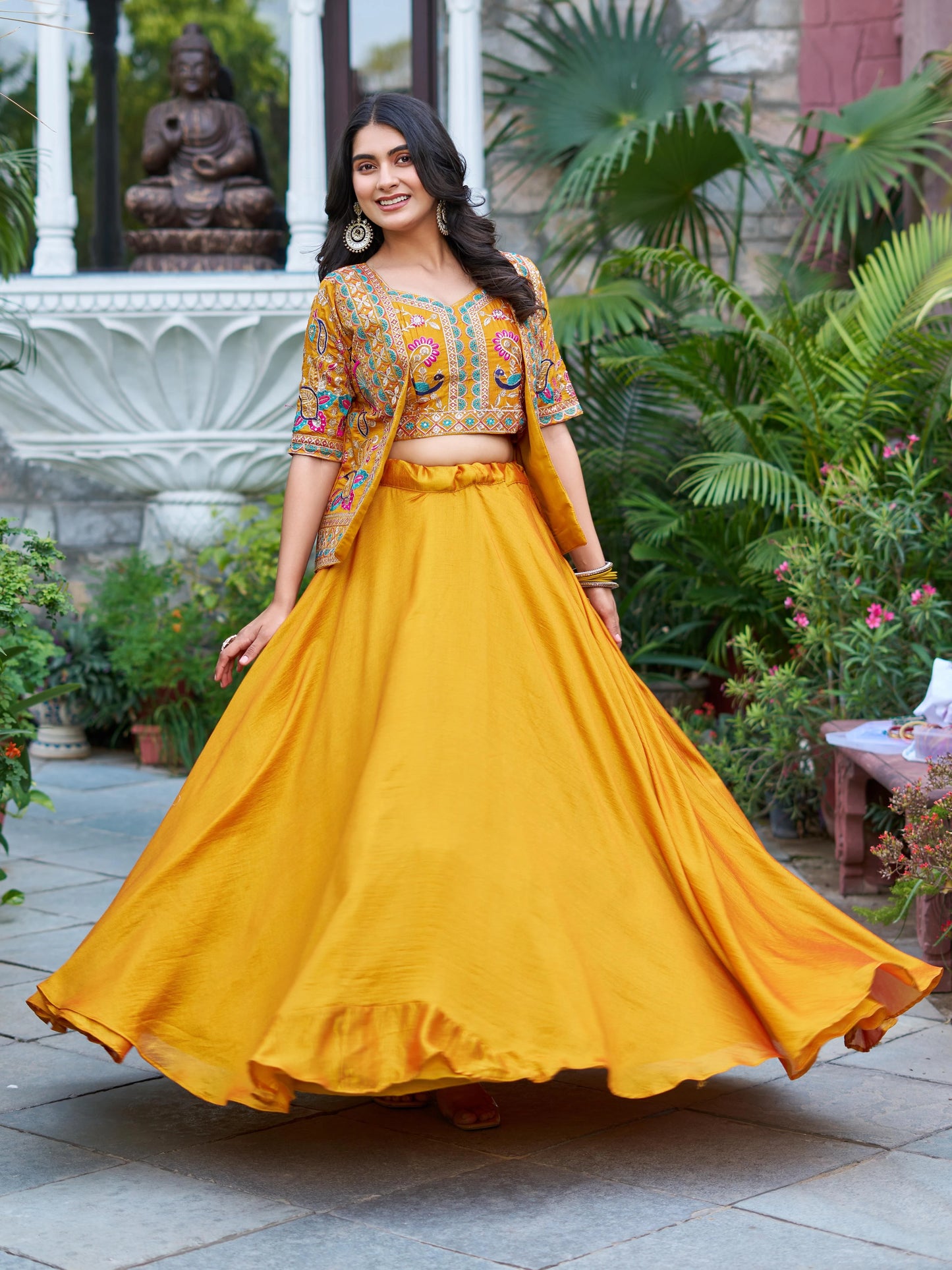 Shree Ram Creation New Festival Lehenga Choli & Embroidered Koti Set