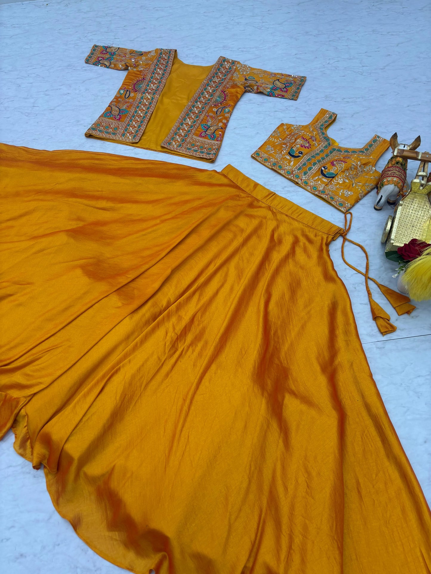 Shree Ram Creation New Festival Lehenga Choli & Embroidered Koti Set