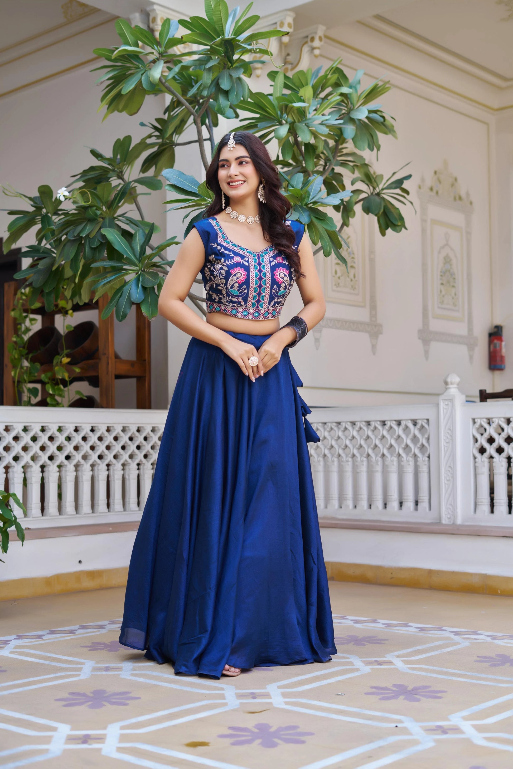 Shree Ram Creation New Festival Lehenga Choli & Embroidered Koti Set