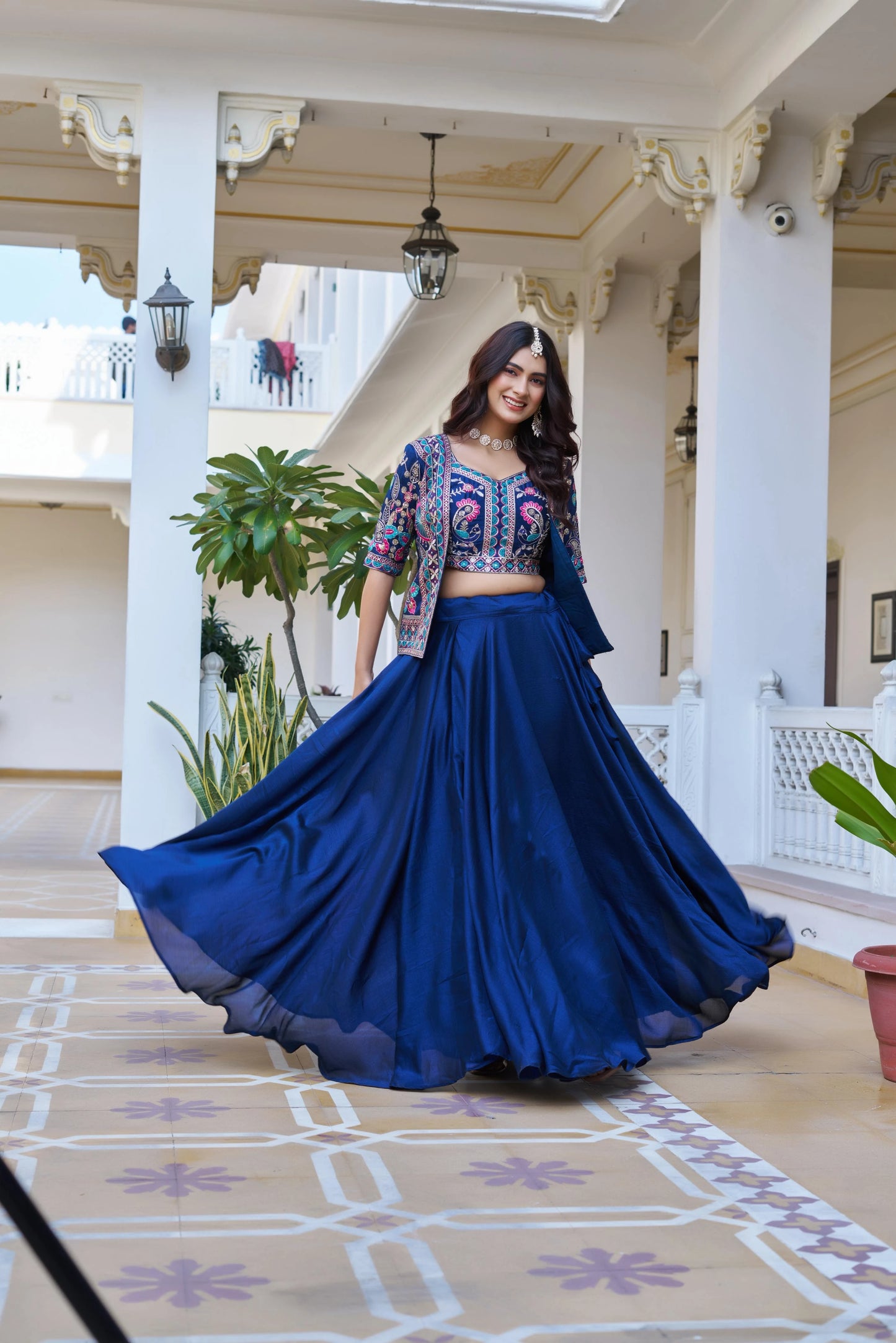 Shree Ram Creation New Festival Lehenga Choli & Embroidered Koti Set