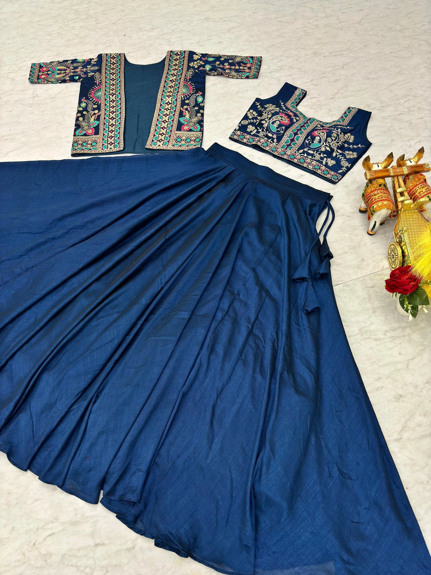 Shree Ram Creation New Festival Lehenga Choli & Embroidered Koti Set