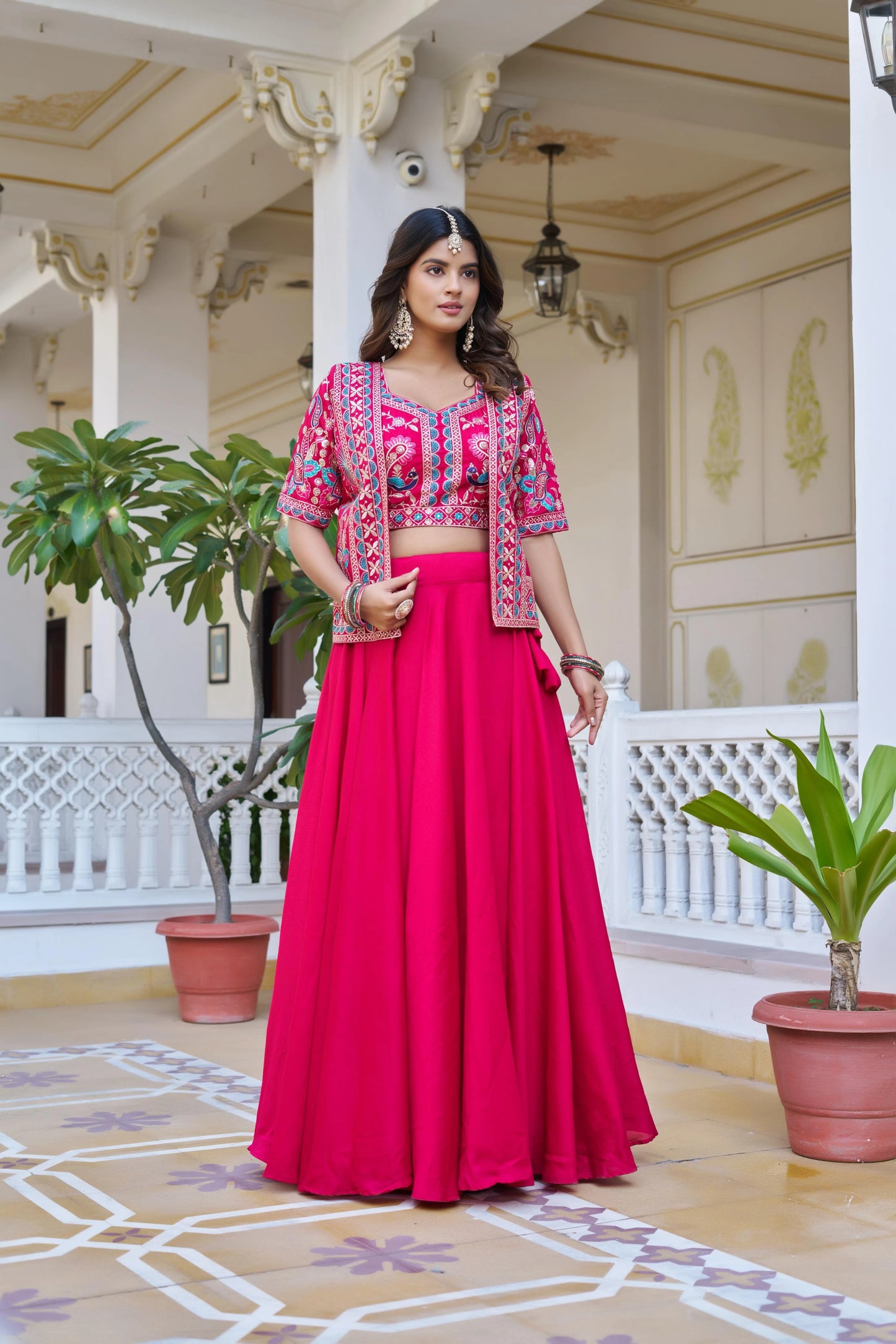 Shree Ram Creation New Festival Lehenga Choli & Embroidered Koti Set