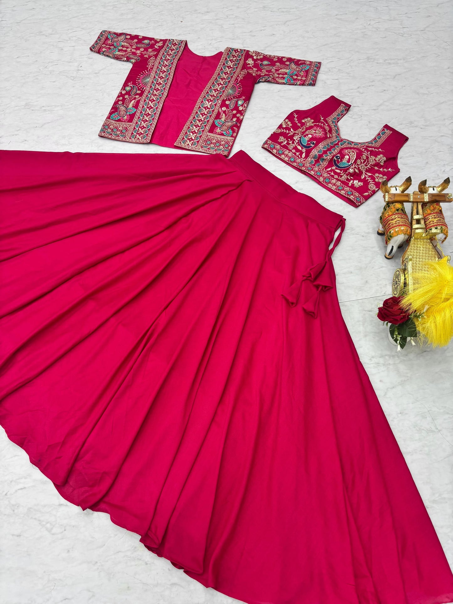 Shree Ram Creation New Festival Lehenga Choli & Embroidered Koti Set