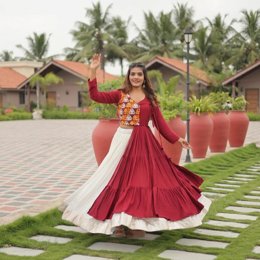 Shree Ram Creation Navratri Special Gamathi Work Lehenga Choli