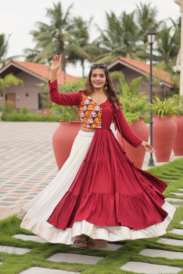 Shree Ram Creation Navratri Special Gamathi Work Lehenga Choli