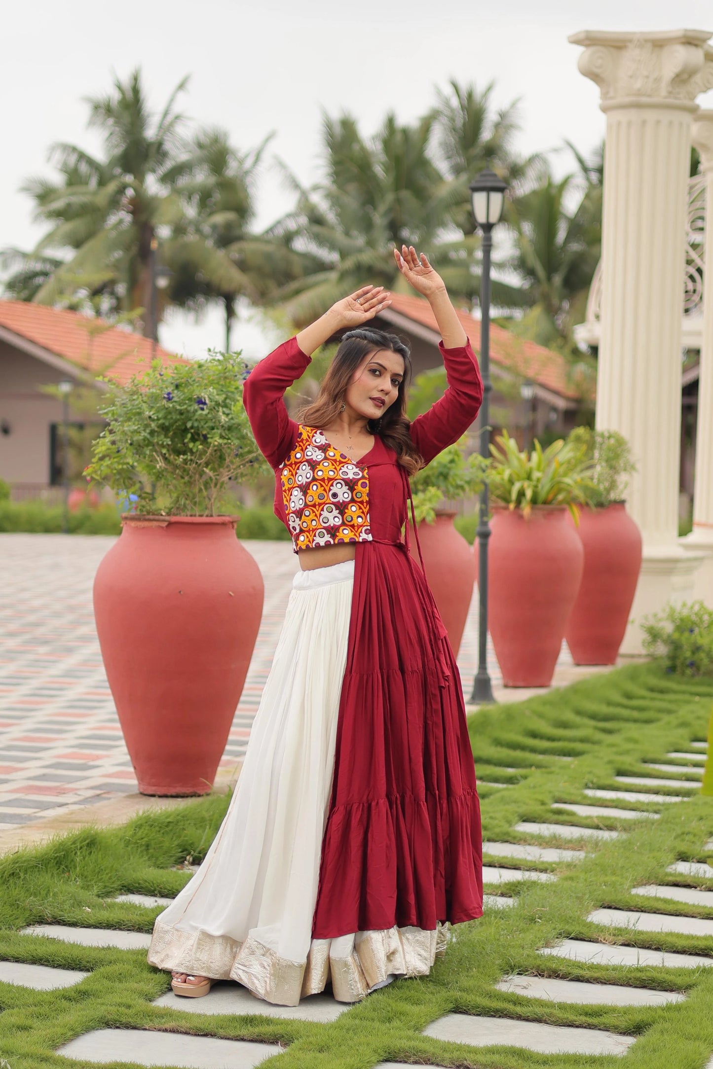 Shree Ram Creation Navratri Special Gamathi Work Lehenga Choli