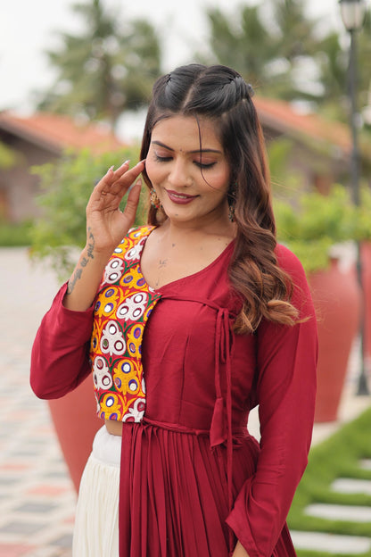 Shree Ram Creation Navratri Special Gamathi Work Lehenga Choli