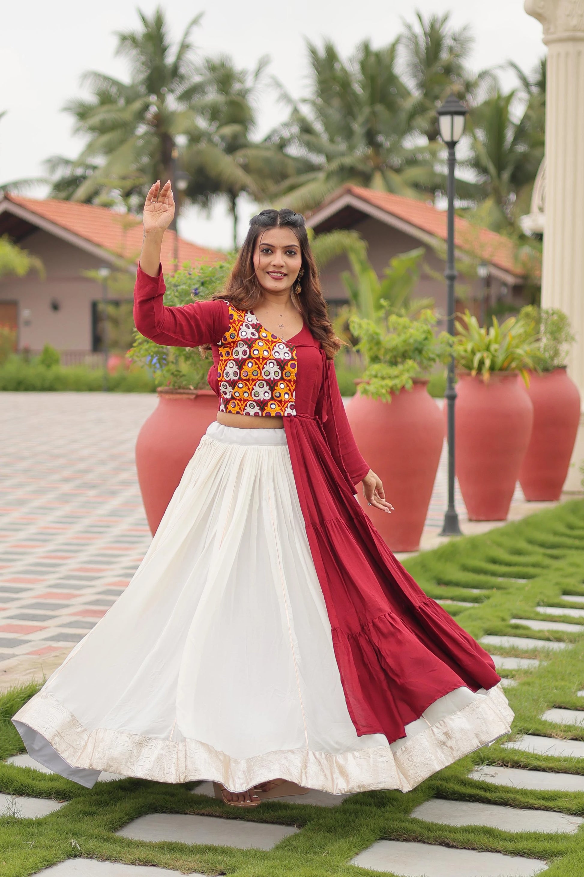 Shree Ram Creation Navratri Special Gamathi Work Lehenga Choli