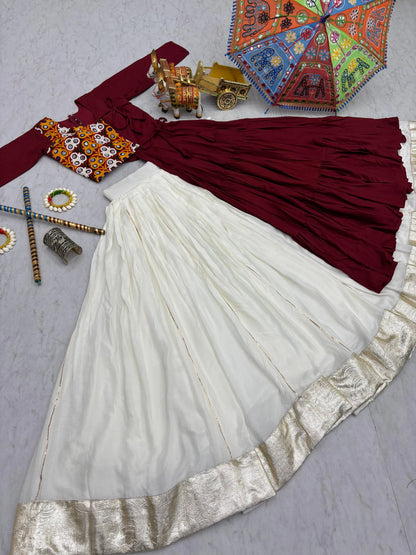 Shree Ram Creation Navratri Special Gamathi Work Lehenga Choli