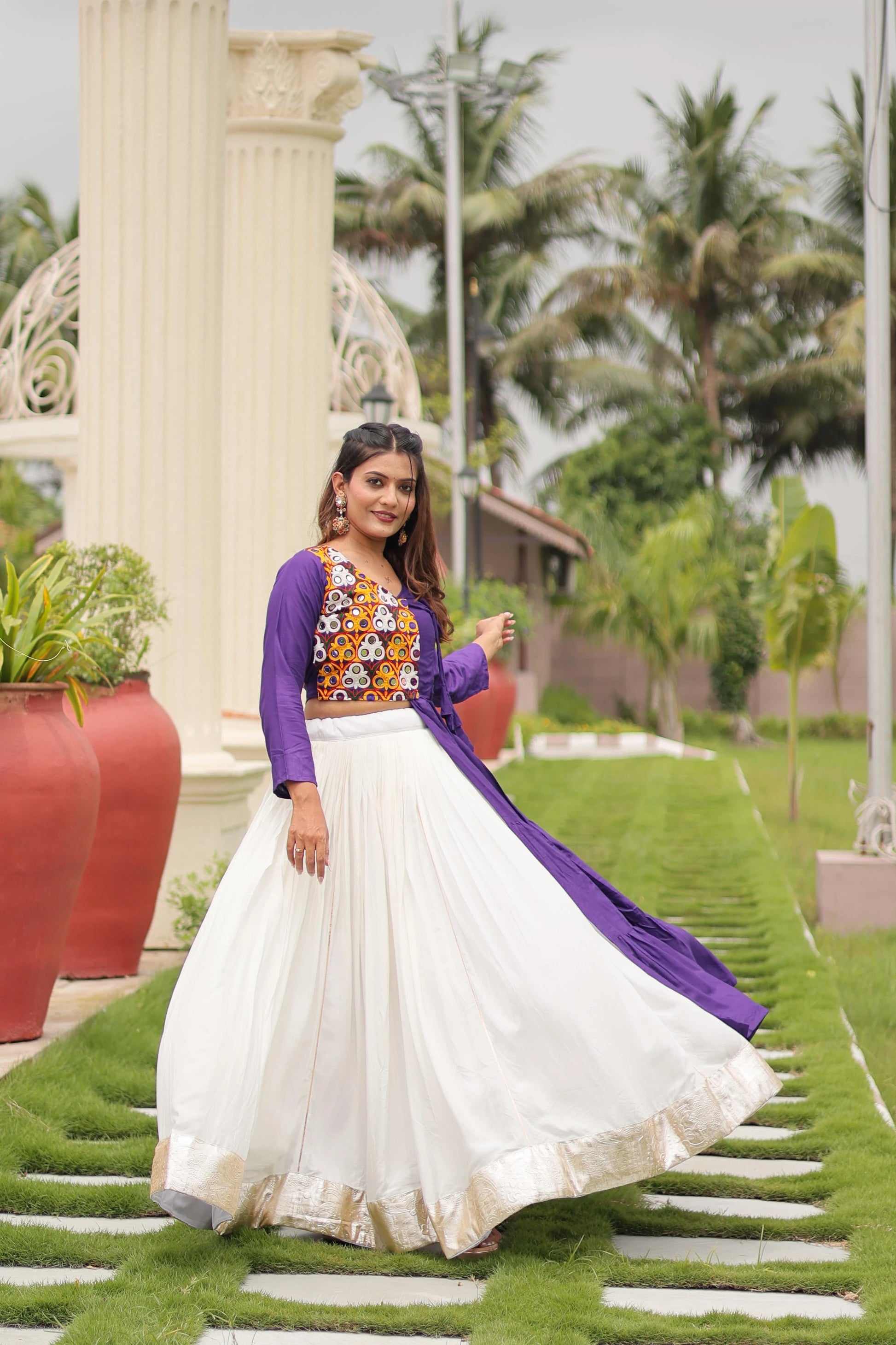 Shree Ram Creation Navratri Special Gamathi Work Lehenga Choli