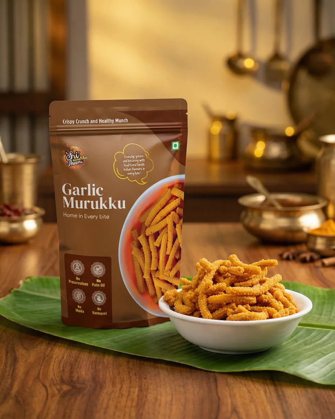 Sri Norukku Theeni Garlic Murukku