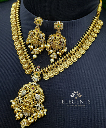 Elegents' Short Lakshmi Coin Necklace Set