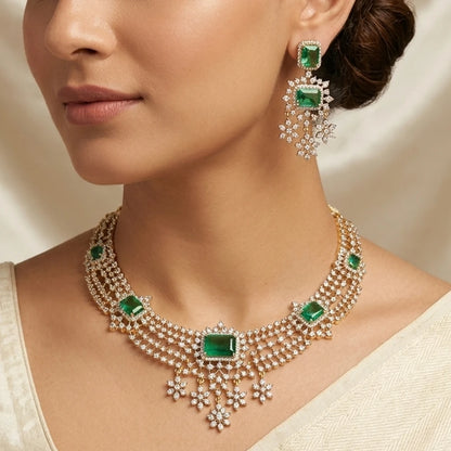 Elegents' Prince GJ Ad Stone Necklace Set