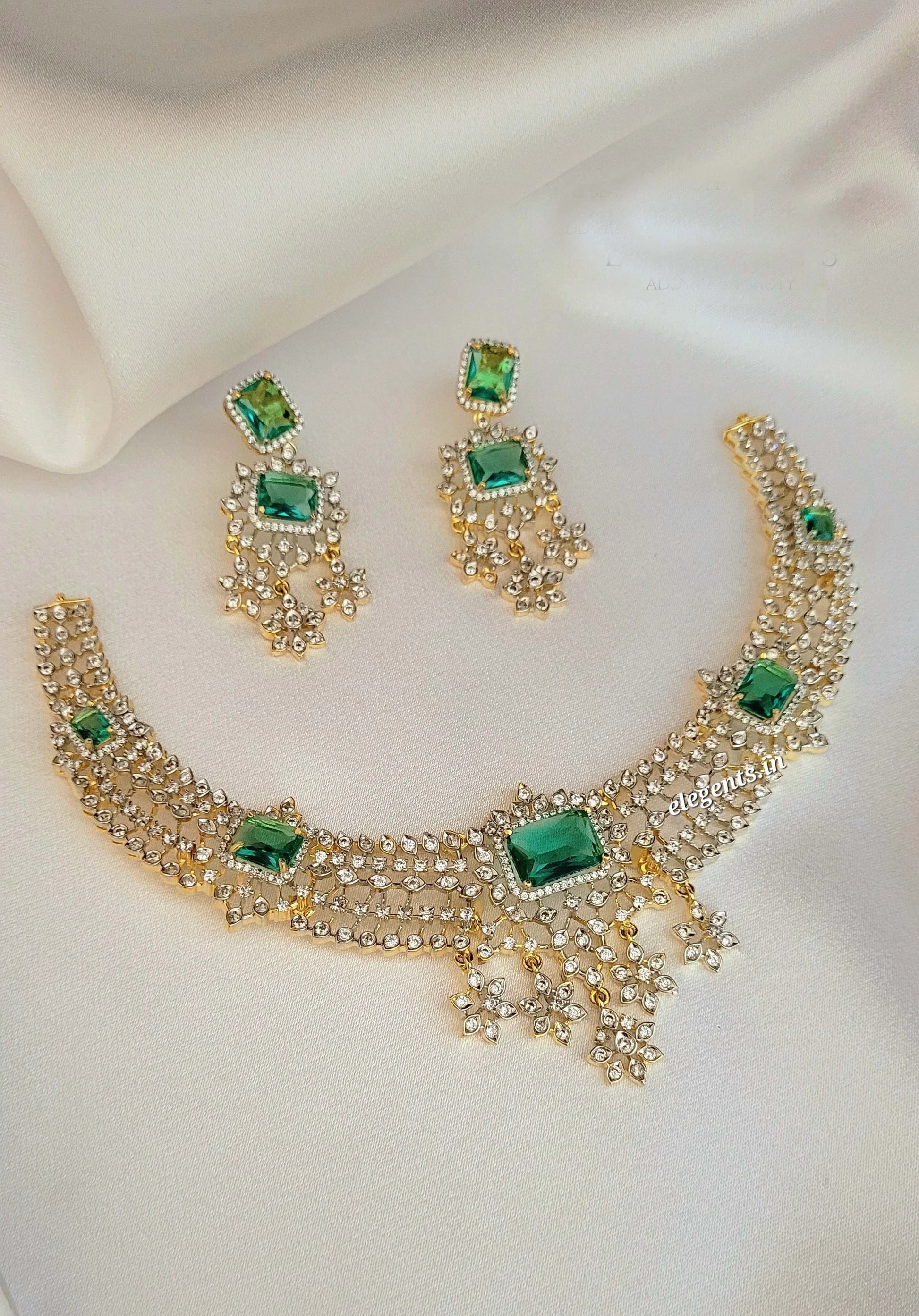 Elegents' Prince GJ Ad Stone Necklace Set
