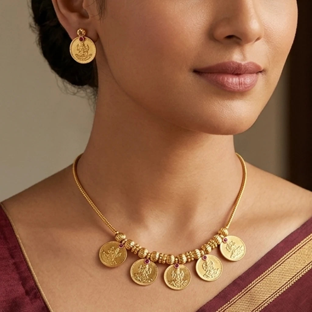 Elegents' Five Coin Necklace