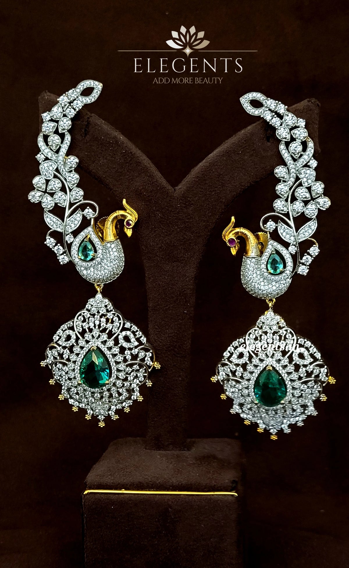 Elegents' Big Peacock Ear Cuff