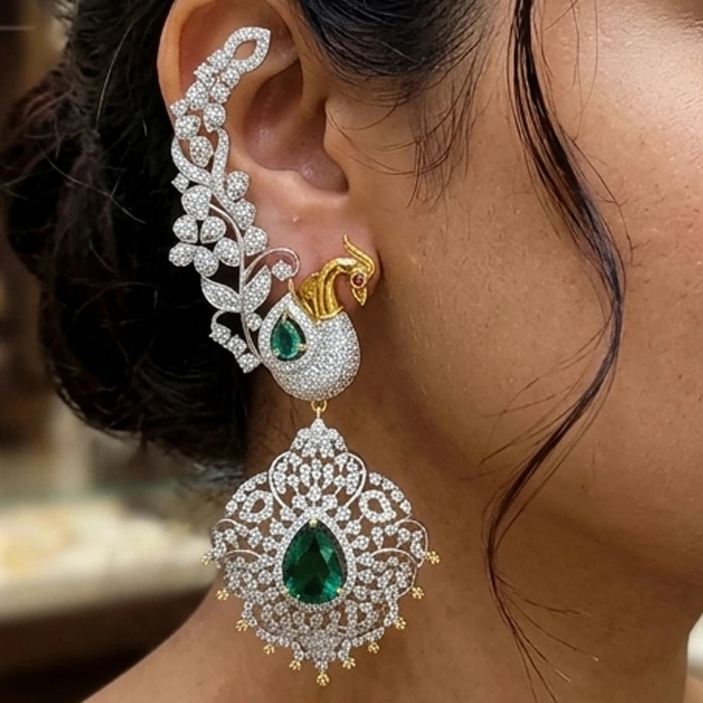 Elegents' Big Peacock Ear Cuff