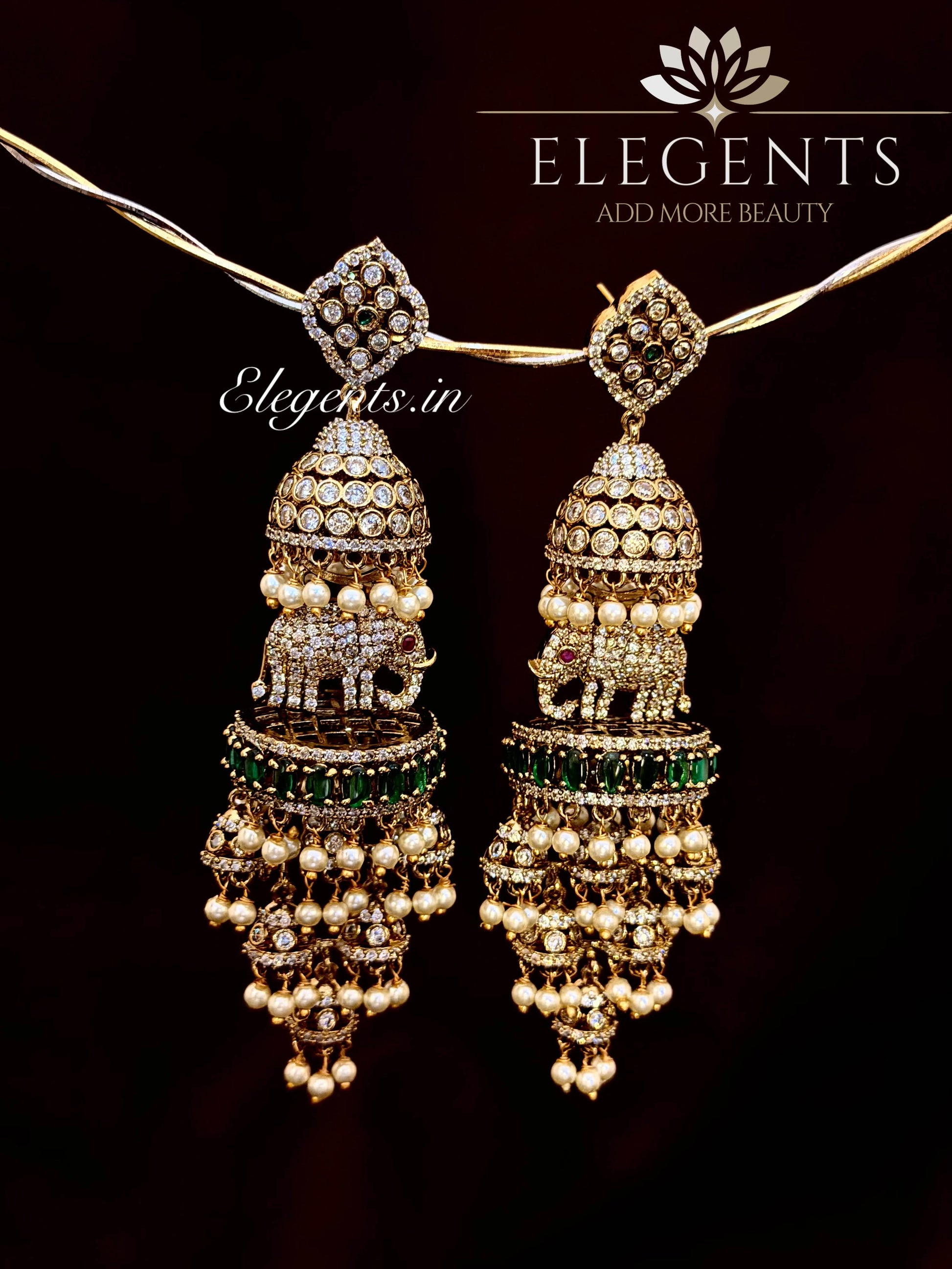 Elegents' Emerald Gaja Royal Drops