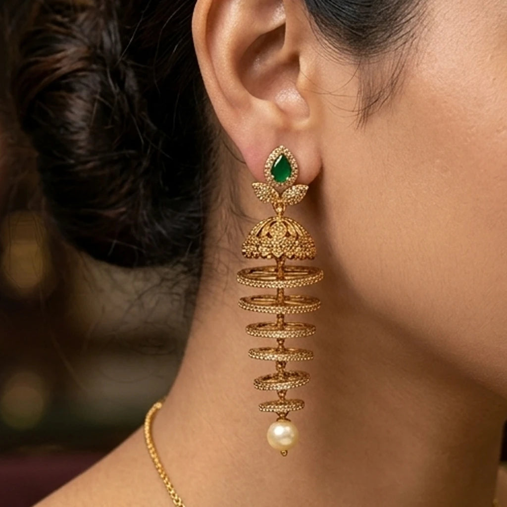 Elegents' Floral Spring Jhumka
