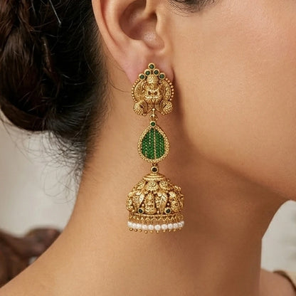 Elegents' Trending Lakshmi Jhumka Green