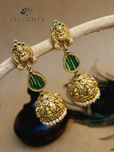 Elegents' Trending Lakshmi Jhumka Green