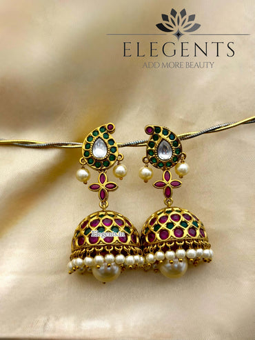 Elegents' Pearl Kemp Jhumka