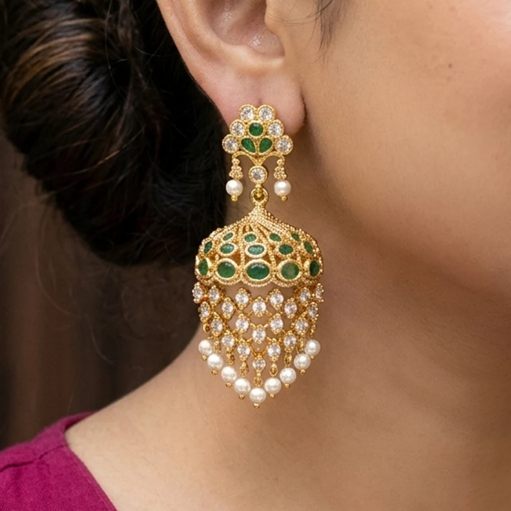 Elegents' Pearl Drop Jhumka