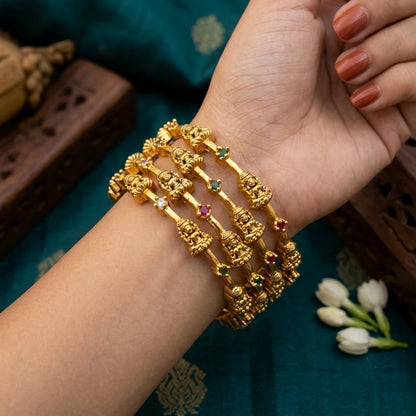 Elegents' Vara Lakshmi Multi Color Bangle (Set Of 4 Bangale)