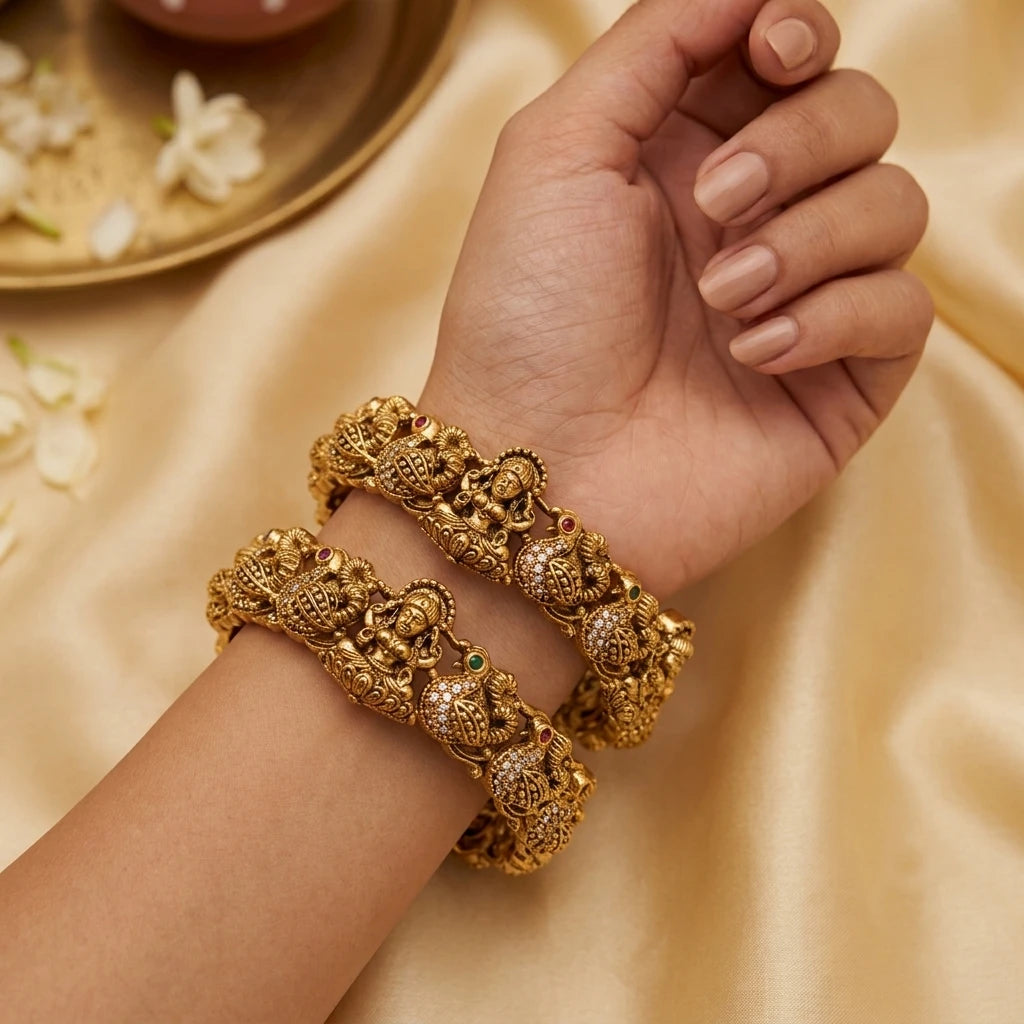 Elegents' Sri Valli Lakshmi Naga Peacock Bangle