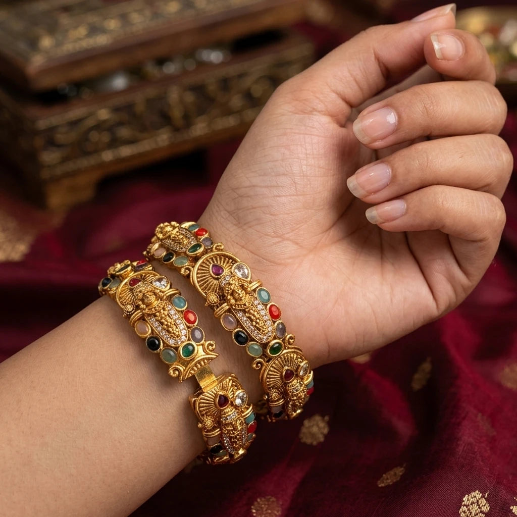 Elegents' Navarathna Perumal Kada Bangle