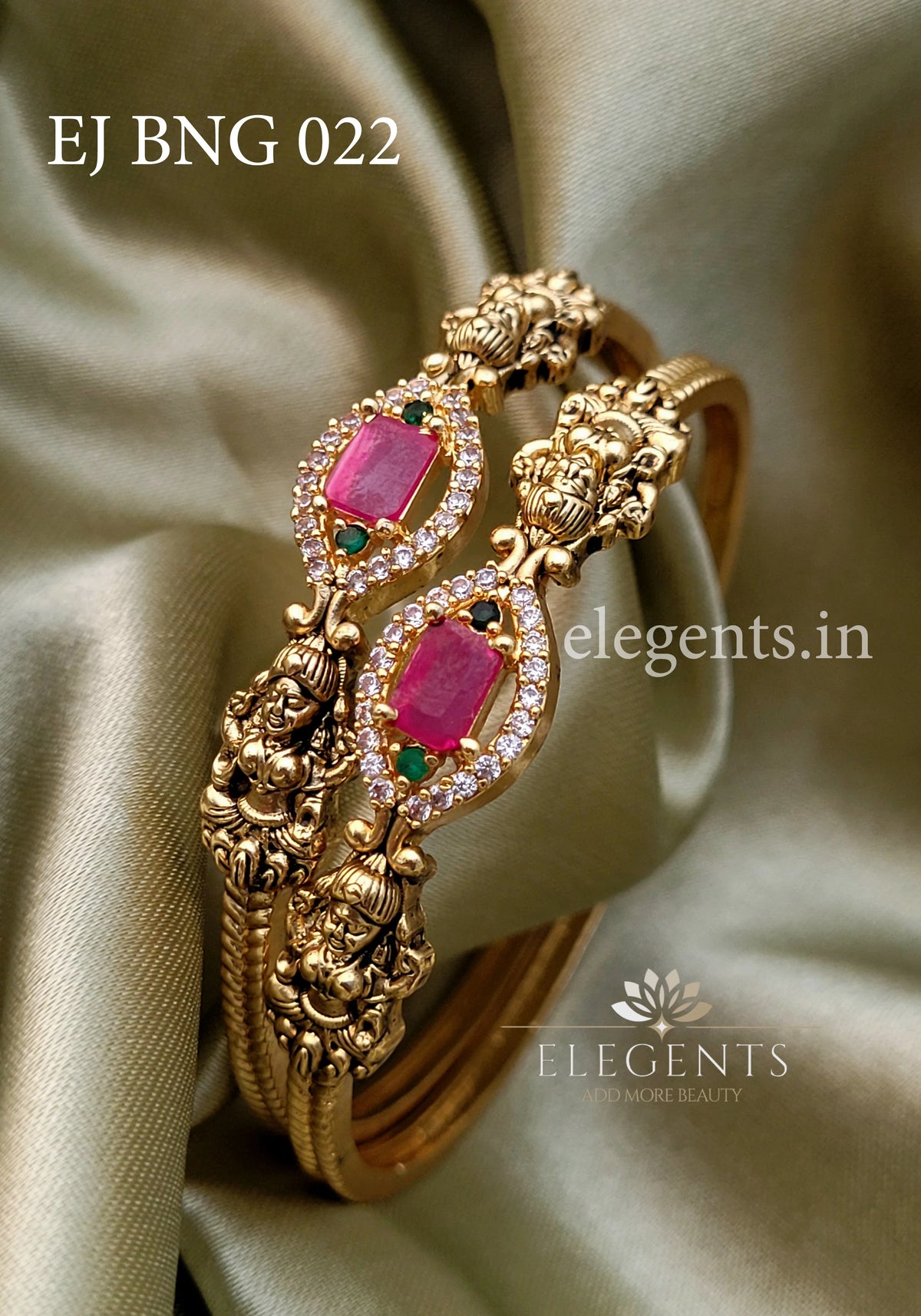 Elegents' Murukku Lakshmi Stone Bangle