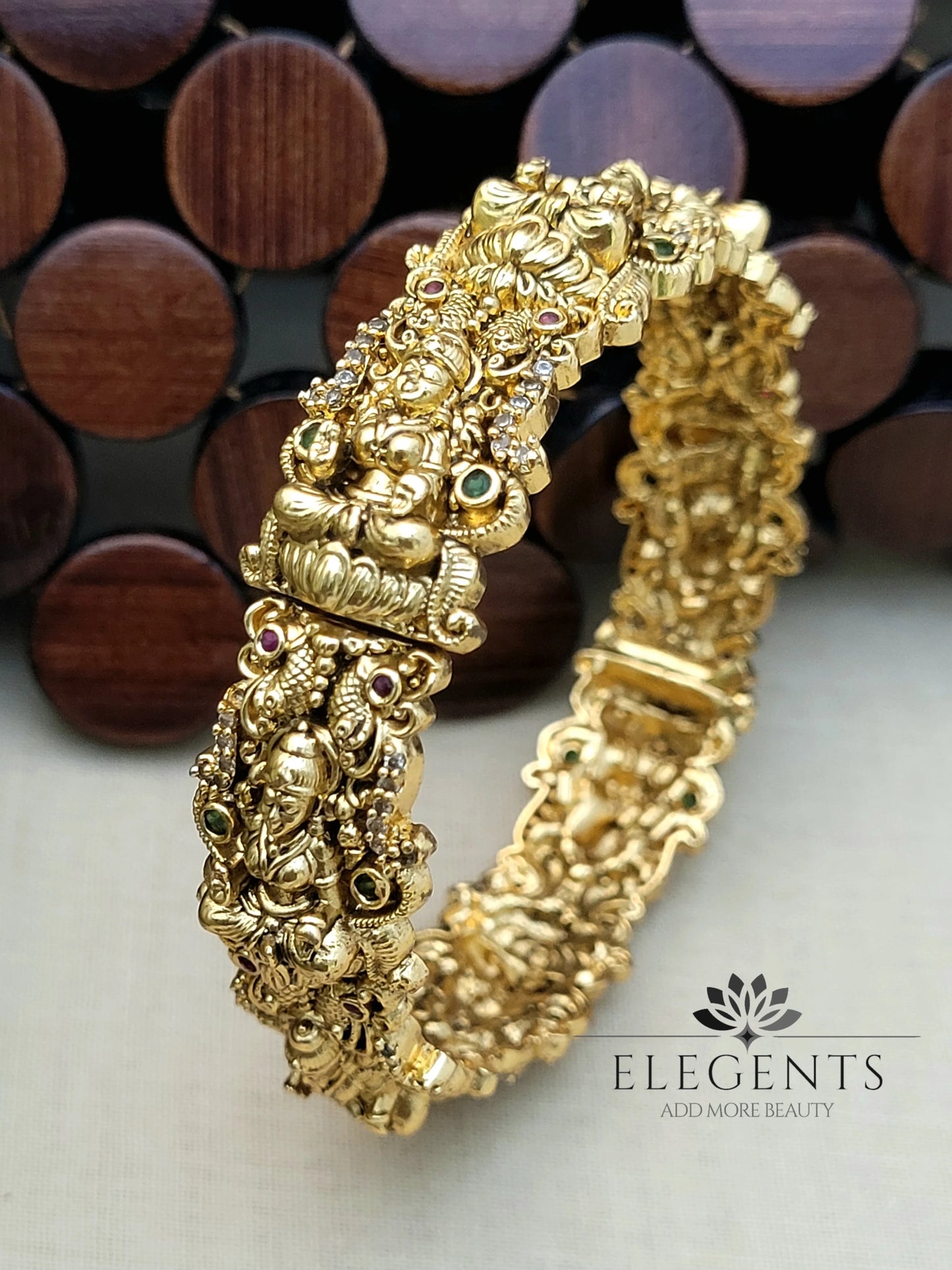 Elegents' Lakshmi Devi Bridal Look Openable Kada Bangle