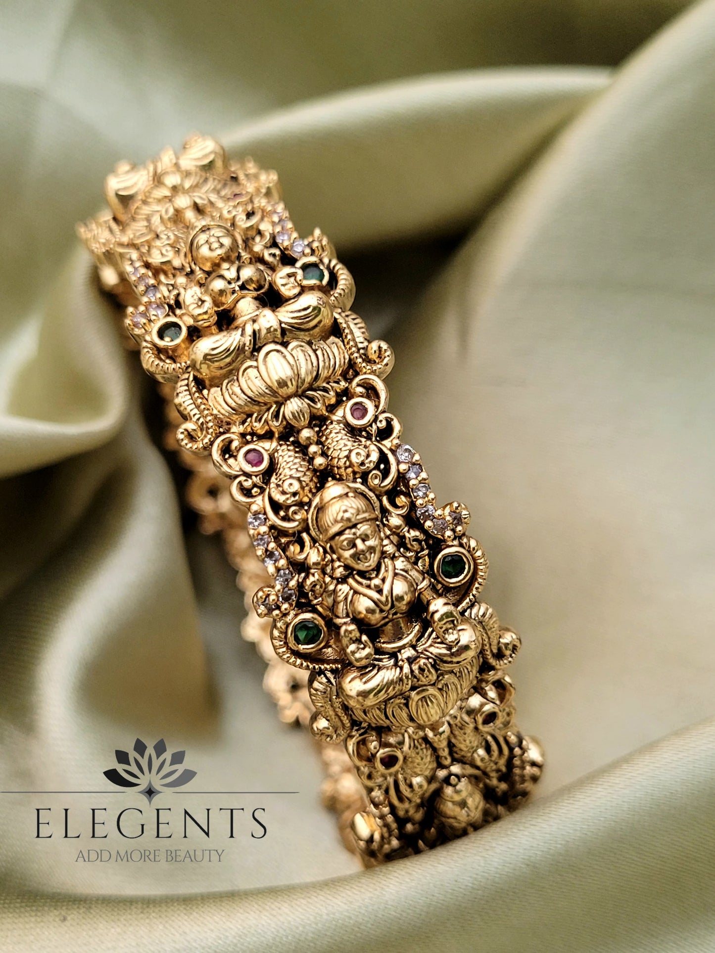 Elegents' Lakshmi Devi Bridal Look Openable Kada Bangle
