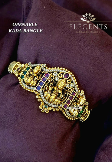 Elegents' Antique Lakshmi Kada Openable Bangle