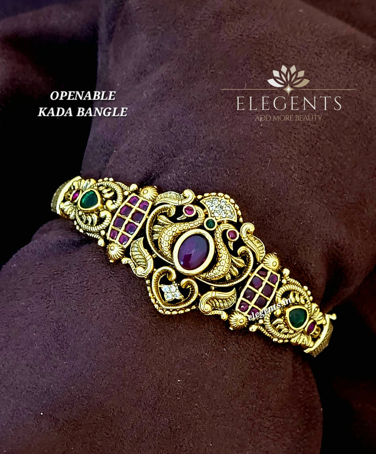 Elegents' Antique Kada Openable Bangle