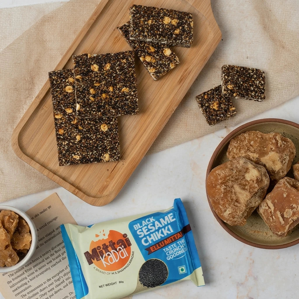 MSS Mittai Kadai's Black Sesame Chikki Bar