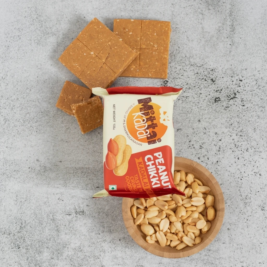 MSS Mittai Kadai's Smashed Peanut Chikki Bites