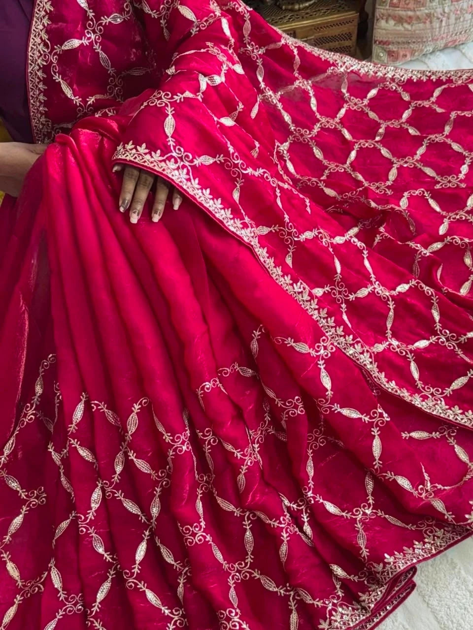 Vastra Creation's Designer Fendy Silk Saree – Elegance Redefined