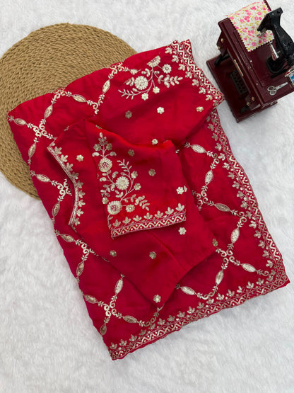 Vastra Creation's Designer Fendy Silk Saree – Elegance Redefined