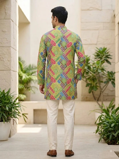 Shyam Enterprises' Trending Men's Short-Length Kurta with Heavy Work
