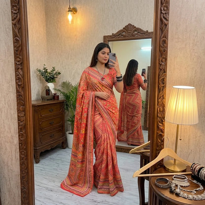 ASN Creats' Beautiful Real Mirror Work Saree Collection