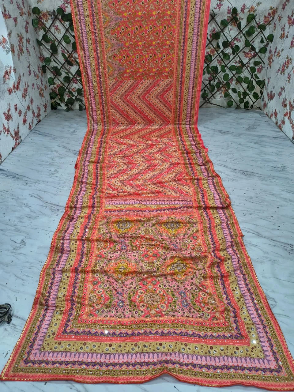 ASN Creats' Beautiful Real Mirror Work Saree Collection