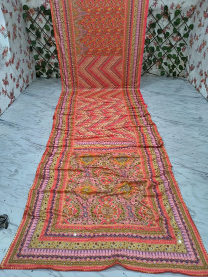 ASN Creats' Beautiful Real Mirror Work Saree Collection