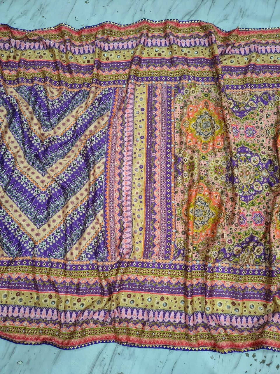 ASN Creats' Beautiful Real Mirror Work Saree Collection