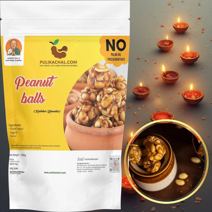 Pulikachal's Peanut Balls (Kadalai Urundai)