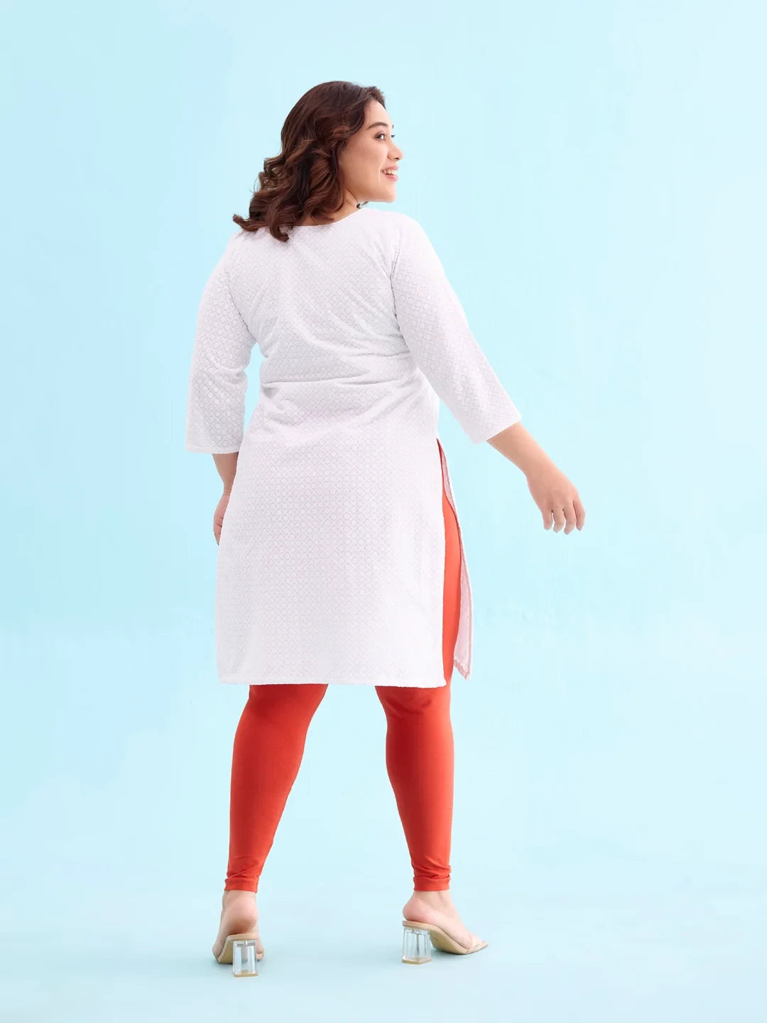 Go Colors Rust Cotton Stretch Ankle Length Leggings