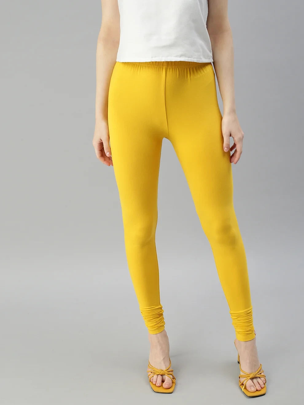 Prisma's Churidar Leggings - Yellow